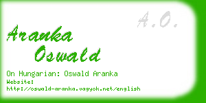 aranka oswald business card